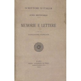 Memorie e lettere. A cura di Costantino Panigada