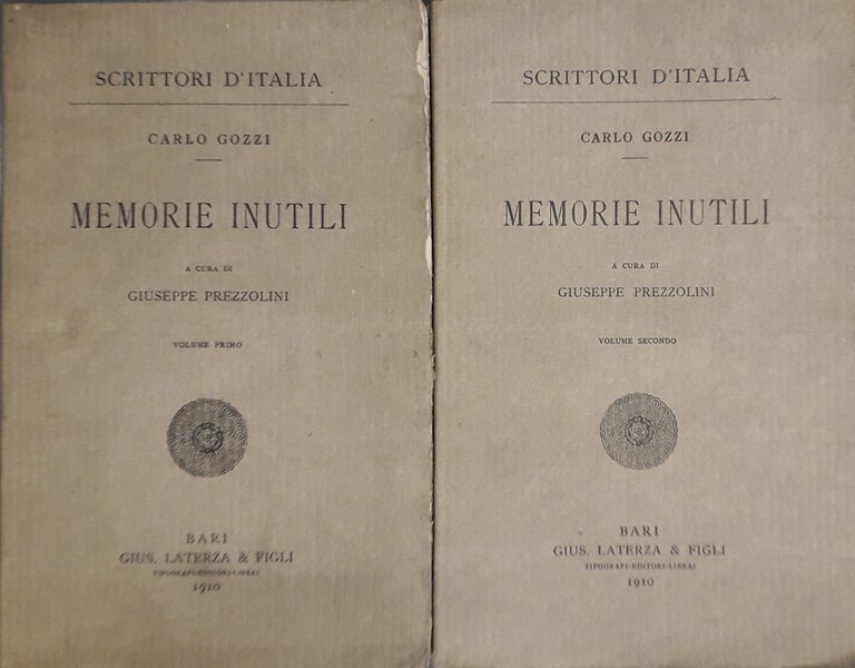 Memorie inutili. A cura di Giuseppe Prezzolini | Immagine Gallery 2