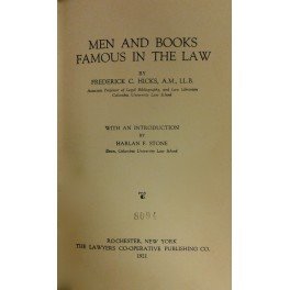 Men and books famous in the law. With an introduction …