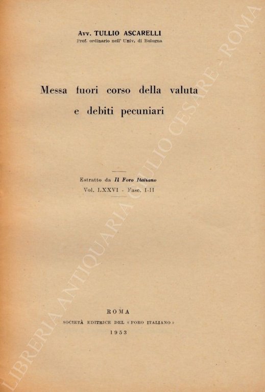 Messa fuori corso della valuta e debiti pecuniari | Immagine Gallery 2