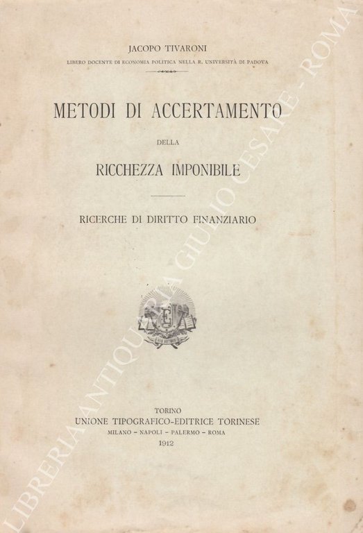 Metodi di accertamento della ricchezza imponibile. Ricerche di diritto finanziario | Immagine Gallery 2