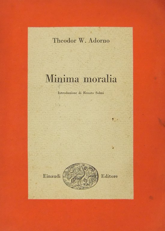 Minima moralia. Introduzione di Renato Solmi | Immagine Gallery 2