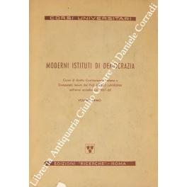 Moderni istituti di democrazia. Corso di Diritto Costituzionale Italiano e … | Immagine principale