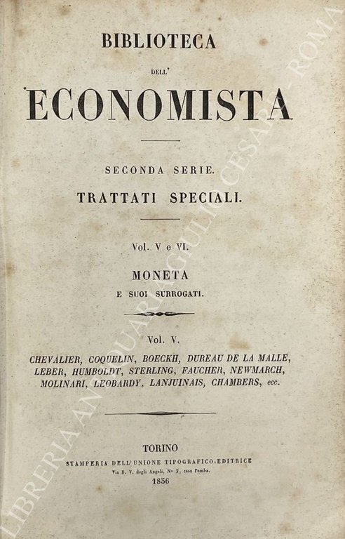 Moneta e suoi surrogati. Vol. I: (Chevalier) - Trattato delle … | Immagine Gallery 2