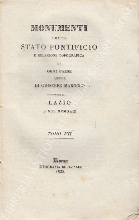 Monumenti dello stato pontificio e relazione topografica di ogni paese. … | Immagine Gallery 2