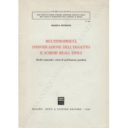 Multiproprietà individuazione dell'oggetto e schemi reali tipici. (Profili sostanziali e …