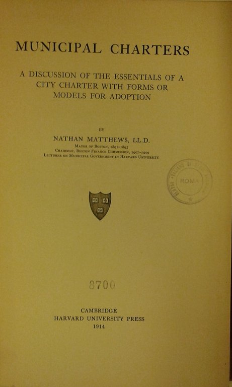 Municipal charters. A discussion of the essentials of a city … | Immagine Gallery 2
