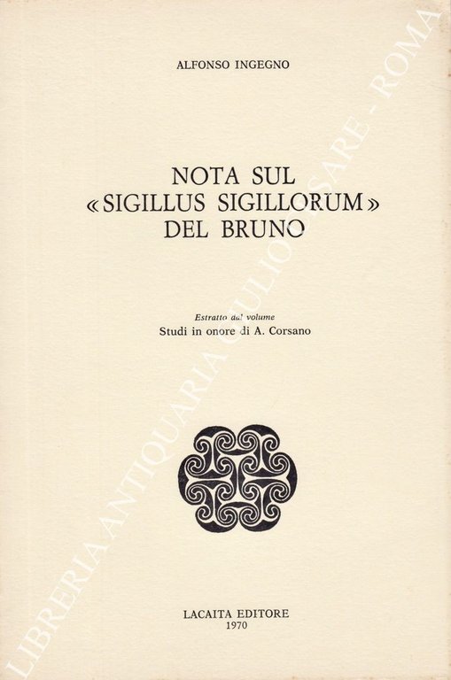 Nota sul "Sigillus sigillorum" del Bruno. Estratto dal volume Studi … | Immagine Gallery 2