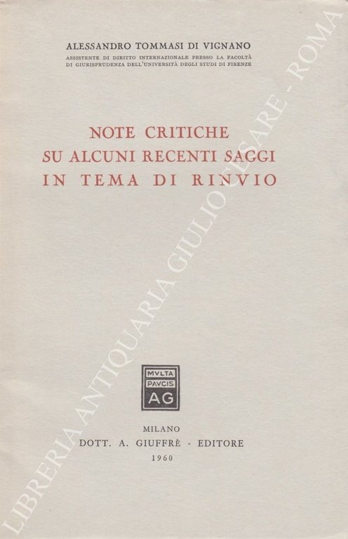 Note critiche su alcuni recenti saggi in tema di rinvio | Immagine Gallery 2