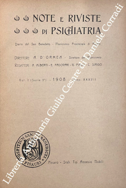 Note e riviste di psichiatria. Diario del San Benedetto - … | Immagine Gallery 2