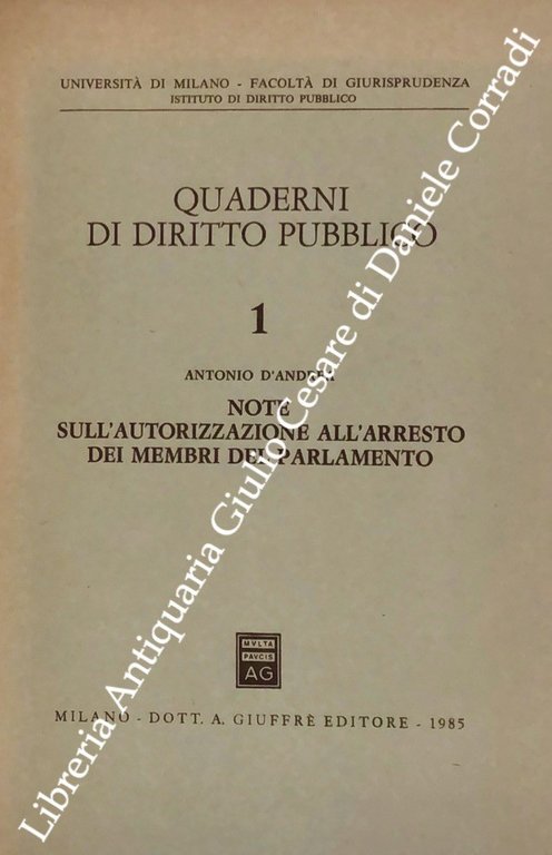 Note sull'autorizzazione all'arresto dei membri del parlamento | Immagine Gallery 2