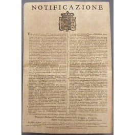 Notificazione. Disposizioni circa la vendita da parte delle masserie del …