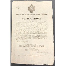 Notificazione. Imperiale Regio Governo di Venezia. La convenzione sui diritti …