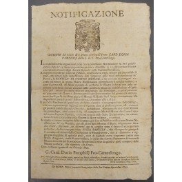 Notificazione. Proroga al ritiro dei Bajocchi Pontificj per non lasciarli …