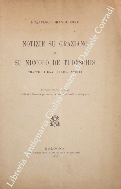 Notizie su Graziano e su Niccolo De Tudeschis tratte da … | Immagine Gallery 2