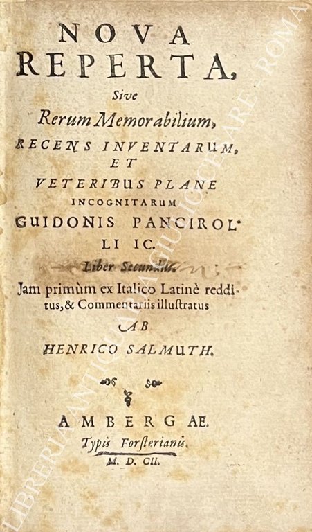 Nova reperta sive Rerum Memorabilium, recens inventarum, et veteribus plane … | Immagine Gallery 2