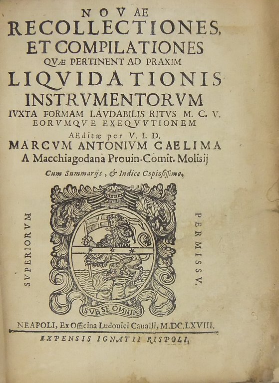 Novae recollectiones et compilationes quae pertinent ad praxim liquidationis instrumentorum … | Immagine Gallery 2