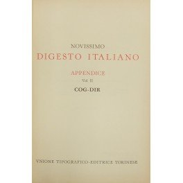 Novissimo Digesto Italiano. Diretto da Antonio Azara e Ernesto Eula. …