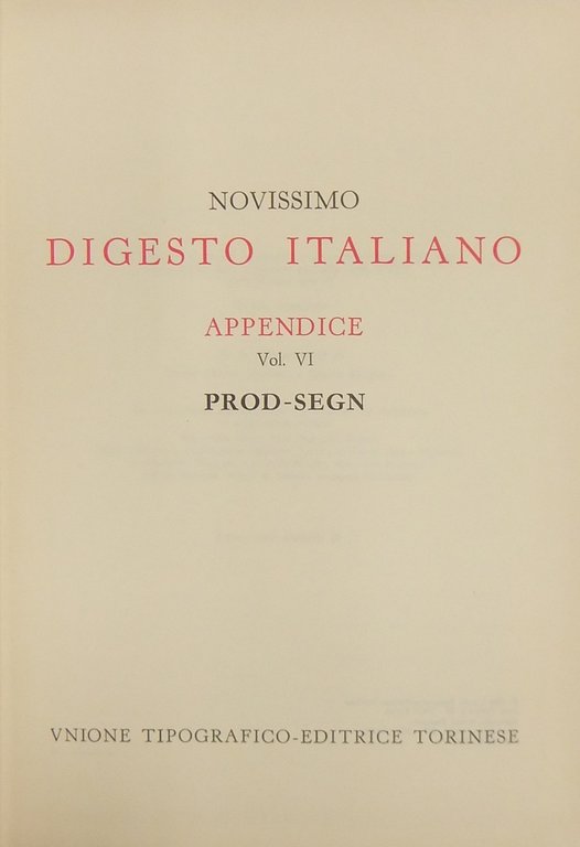 Novissimo Digesto Italiano. Diretto da Antonio Azara e Ernesto Eula. … | Immagine Gallery 2