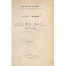 Nozioni elementari di diritto civile italiano | Immagine principale