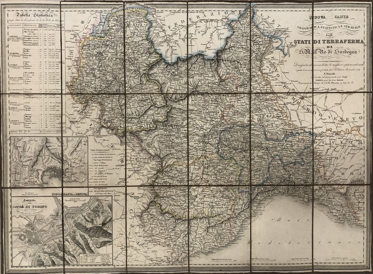 Nuova carta geografica, statistica e stradale degli Stati di Terra … | Immagine Gallery 2