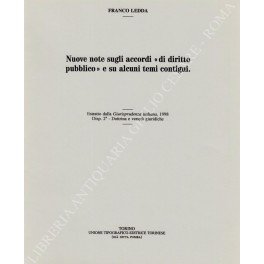 Nuove note sugli accordi "di diritto pubblico" e su alcuni … | Immagine principale