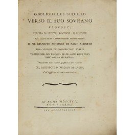 Obblighi del suddito verso il suo sovrano proposti per via …
