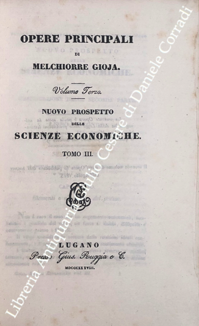 Opere principali. Nuovo prospetto delle scienze economiche. Tomo III | Immagine Gallery 2