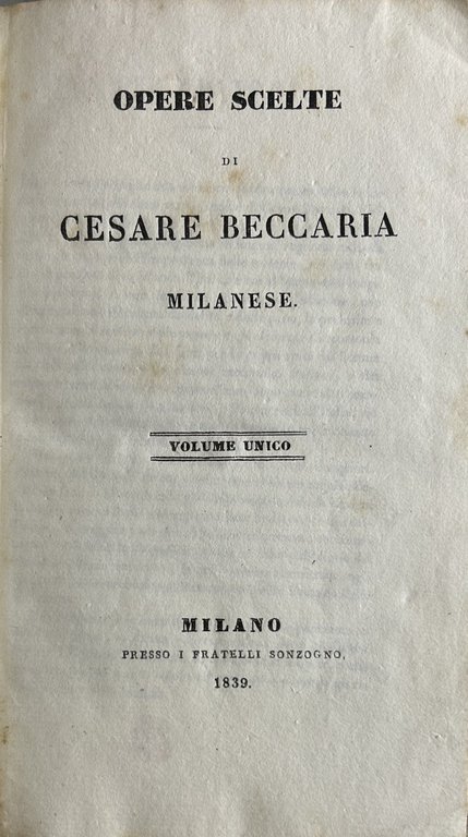 Opere scelte. Volume unico. De' delitti e delle pene. UNITO … | Immagine Gallery 2