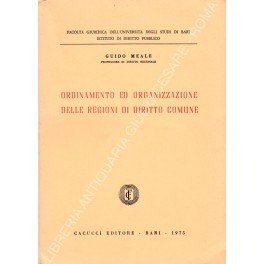 Ordinamento ed organizzazione delle regioni di diritto comune