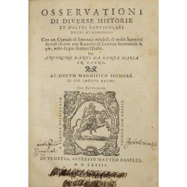 Osservationi di diverse historie et d'altri particolari degni di memoria: …