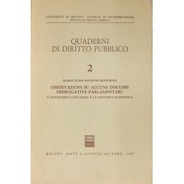Osservazioni su alcune discusse prerogative parlamentari l'autonomia contabile e la …