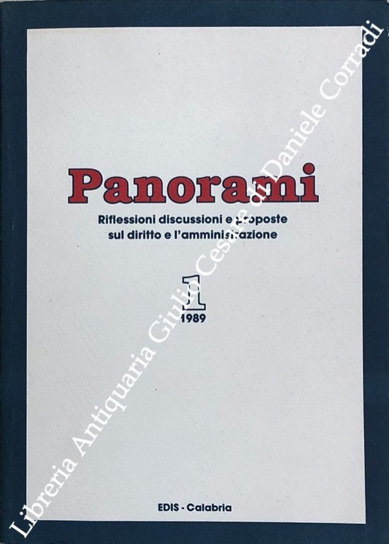 Panorami. Riflessioni, discussioni e proposte sul diritto e l'amministrazione. Vol. … | Immagine Gallery 2