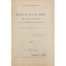 Papa e Santa Sede nella storia nel diritto e nella …