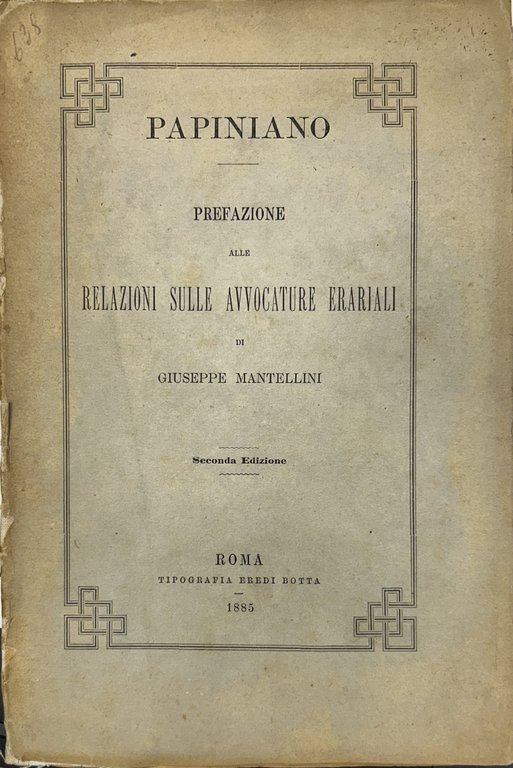 Papiniano. Prefazione alle relazioni sulle avvocature erariali | Immagine Gallery 3