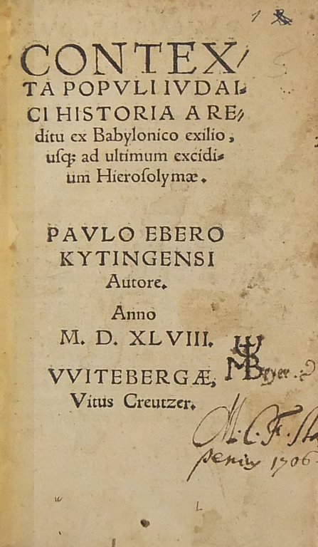 Paulo Ebero Kytingensi . Contexta populi Iudaici historia a reditu … | Immagine Gallery 2