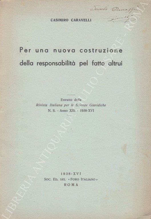 Per una nuova costruzione della responsabilità pel fatto altrui | Immagine Gallery 2