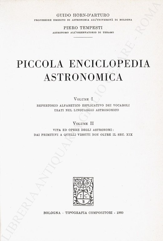 Piccola Enciclopedia Astronomica. Vol. I - Repertorio alfabetico esplicativo dei … | Immagine Gallery 2