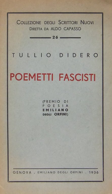 Poemetti fascisti | Immagine Gallery 2