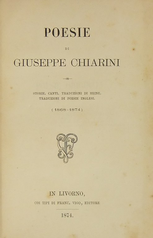 Poesie . Storie, canti, traduzioni di Heine. Traduzioni di poesie … | Immagine Gallery 2