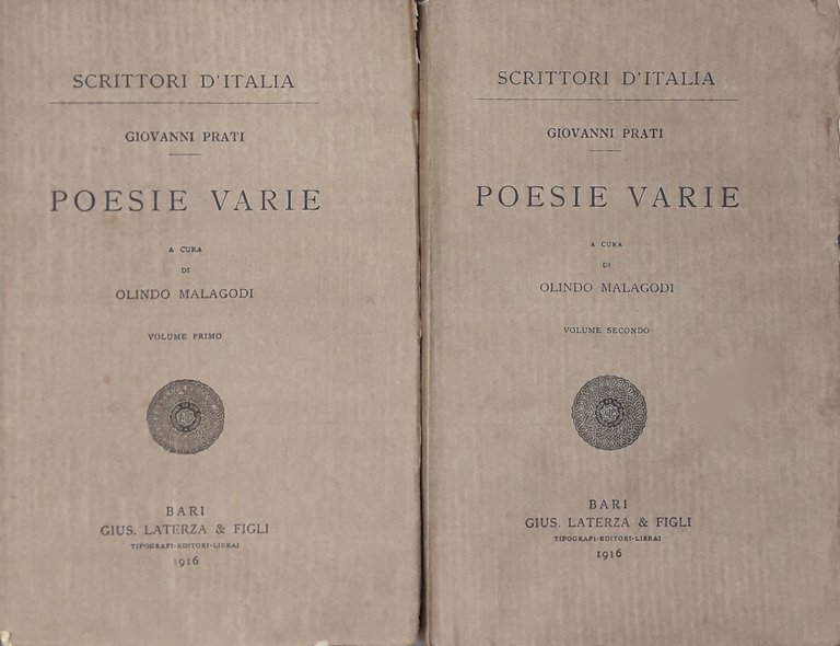 Poesie varie. A cura di Olindo Malagodi | Immagine Gallery 2