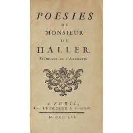 Poesies de monsieur Haller. Traduites de l'allemand | Immagine principale