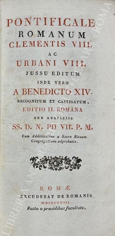 Pontificale romanum Clementis VIII ac Urbani VIII. Jussu editum inde … | Immagine Gallery 2