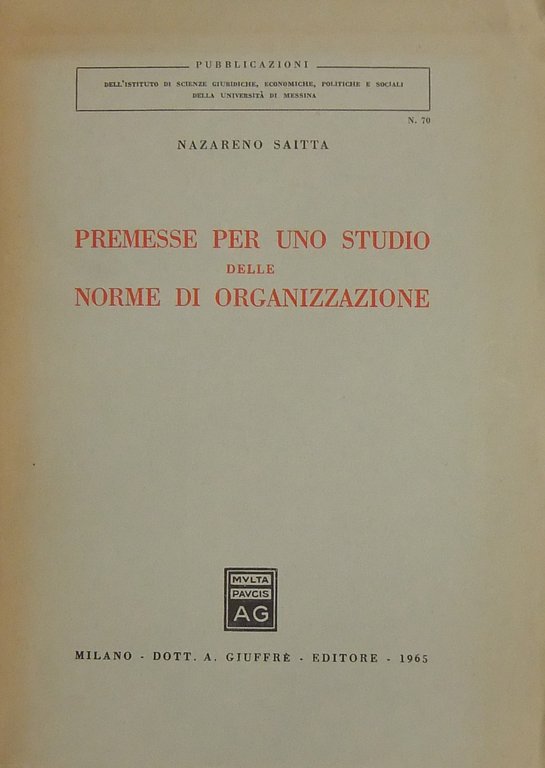 Premesse per uno studio delle norme di organizzazione | Immagine Gallery 2