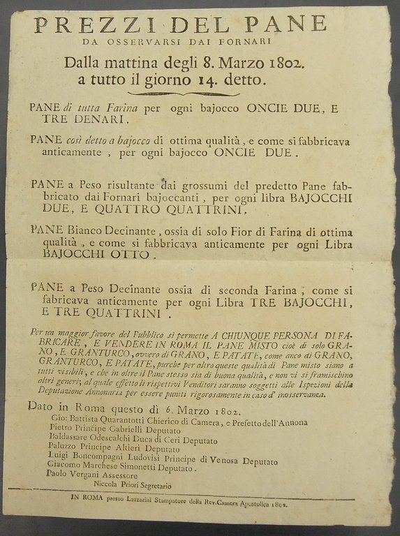 Prezzi del pane da osservarsi dai fornai dalla mattina degli … | Immagine Gallery 2