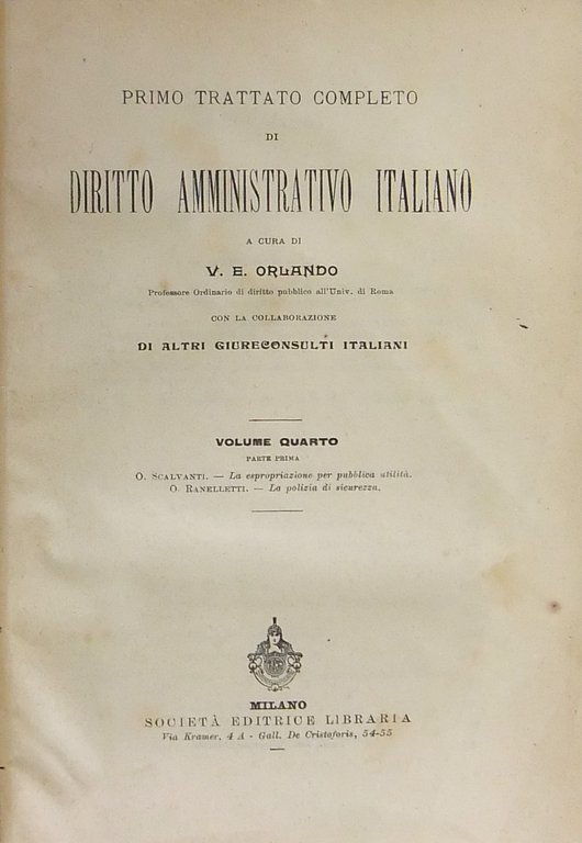 Primo trattato completo di diritto amministrativo italiano. Con la collaborazione … | Immagine Gallery 2
