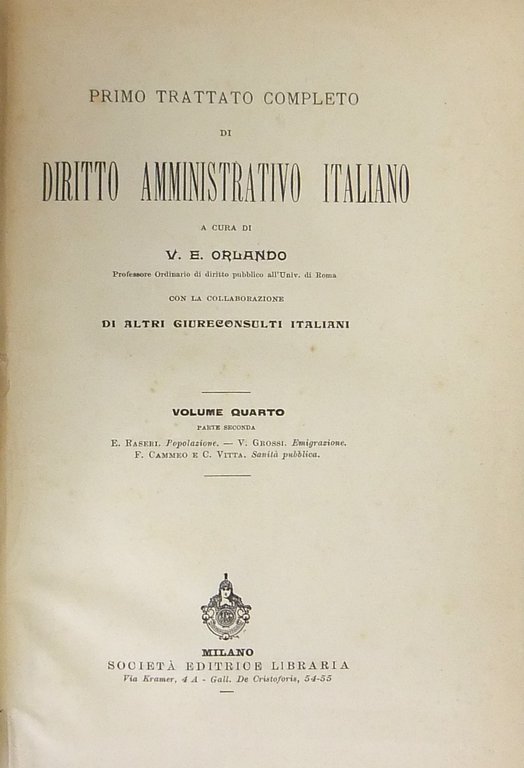 Primo trattato completo di diritto amministrativo italiano. Con la collaborazione … | Immagine Gallery 2