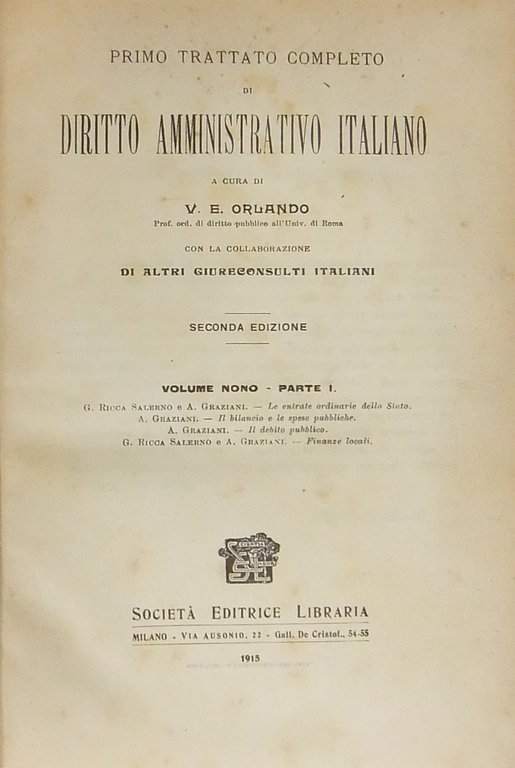 Primo trattato completo di diritto amministrativo italiano. Con la collaborazione … | Immagine Gallery 2