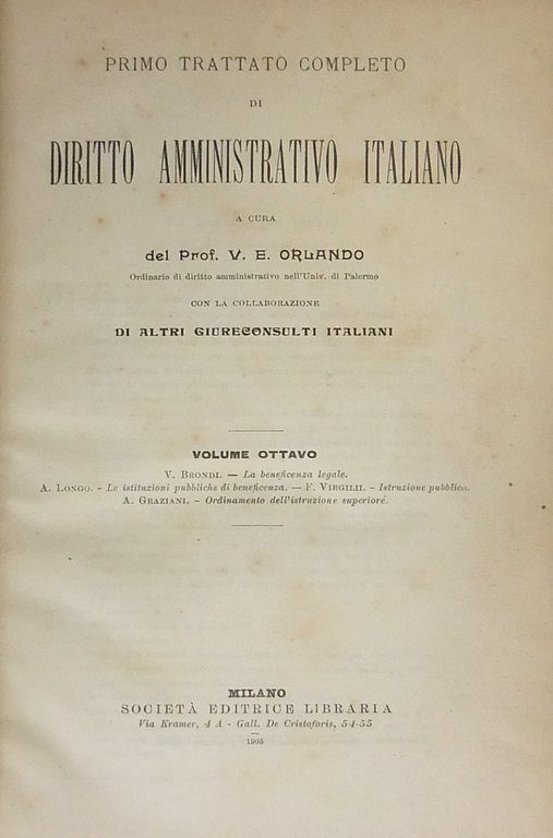 Primo trattato completo di diritto amministrativo italiano. Con la collaborazione … | Immagine Gallery 2