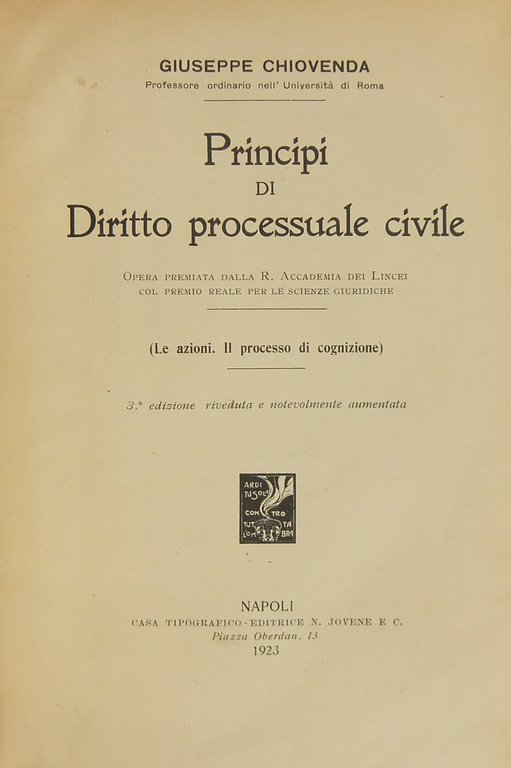 Principi di diritto processuale civile. (Le azioni. Il processo di … | Immagine Gallery 2